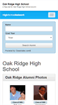 Mobile Screenshot of oakridgehighschoolalumni.com
