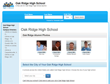 Tablet Screenshot of oakridgehighschoolalumni.com